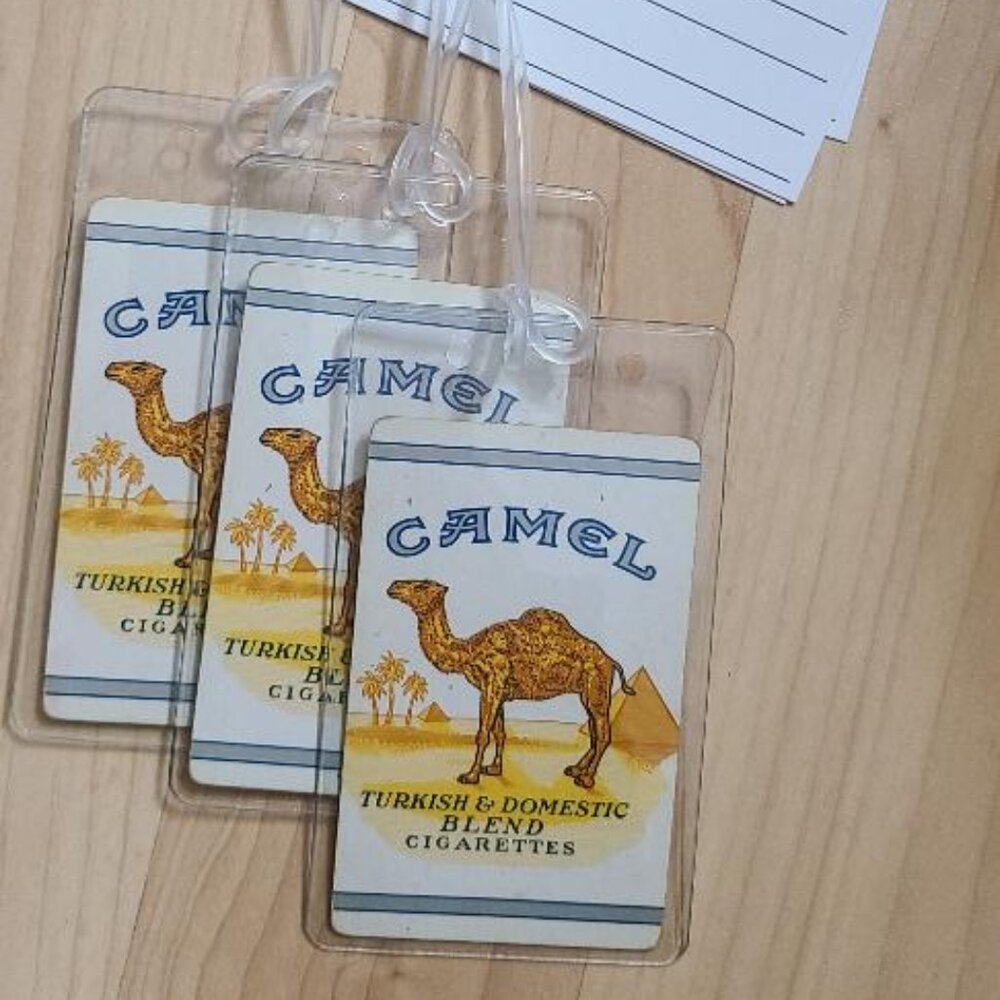 Camel Cigarettes Cigarette Pack Vintage Playing Card Luggage Name Tag Tags (3)